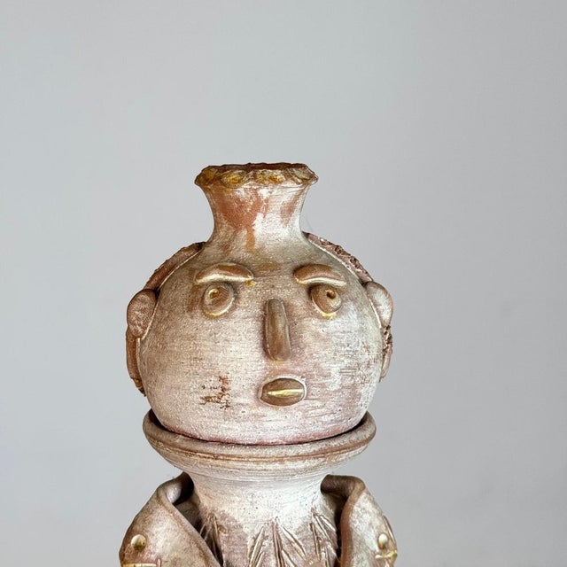 Hand-Sculpted Terracotta Figures attributed to Saverio Farci, 1960s, Set of 2 For Sale - Image 4 of 18