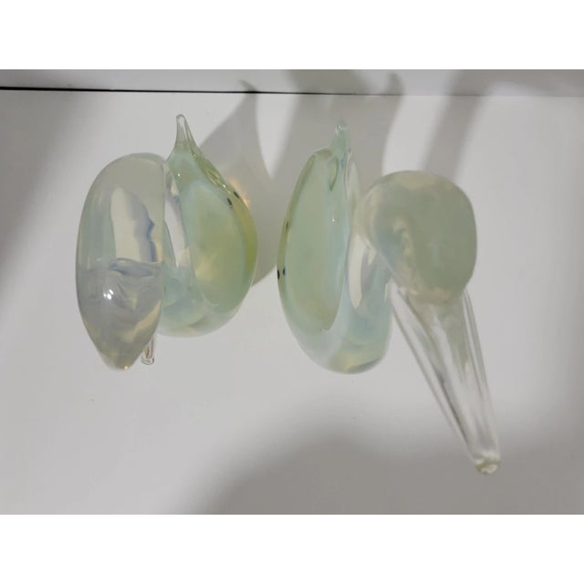 1960s Vintage Murano Seguso Opalaline Glass Duck/Swan Set - 2 Pieces For Sale - Image 5 of 10