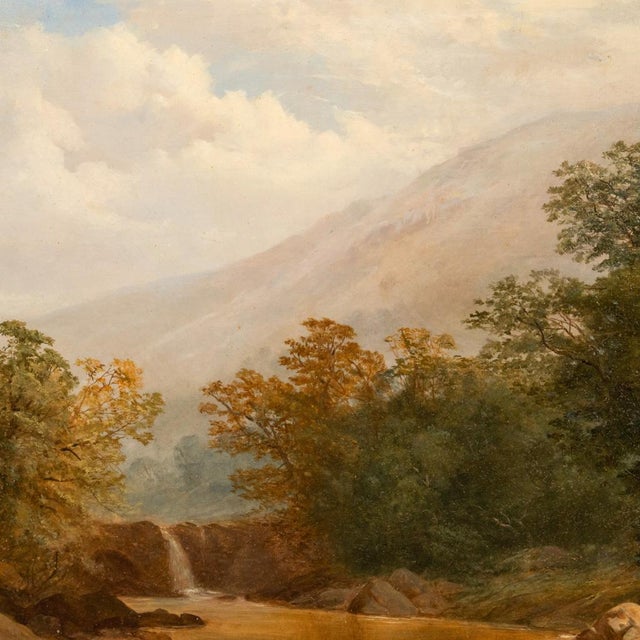 Antique English 19th Century Oil Painting River Lyn Landscape Barnstaple Devon by Albert Lane For Sale - Image 13 of 17