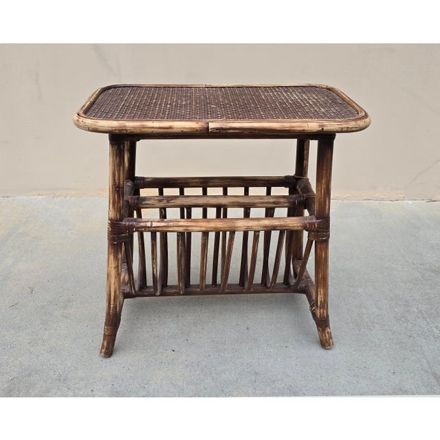 Gorgeous Magaine Rack in Good Rustic Vintage Condition. Solid and Firm. Wear is usual for its age. Please study the photos...