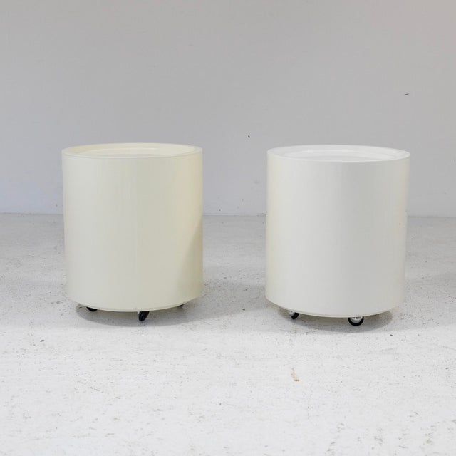 Valletto Tondo Alto Containers on Wheels from Valenti, 1970s, Set of 2, in Good conditions. Designed 1970 to 1979