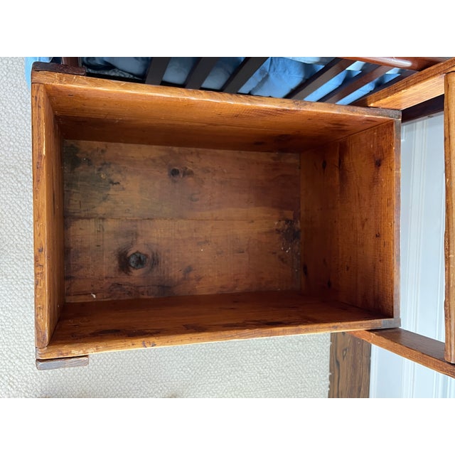 Early American Primitive Antique Wooden Quilt/Blanket Box Chest For Sale - Image 4 of 10