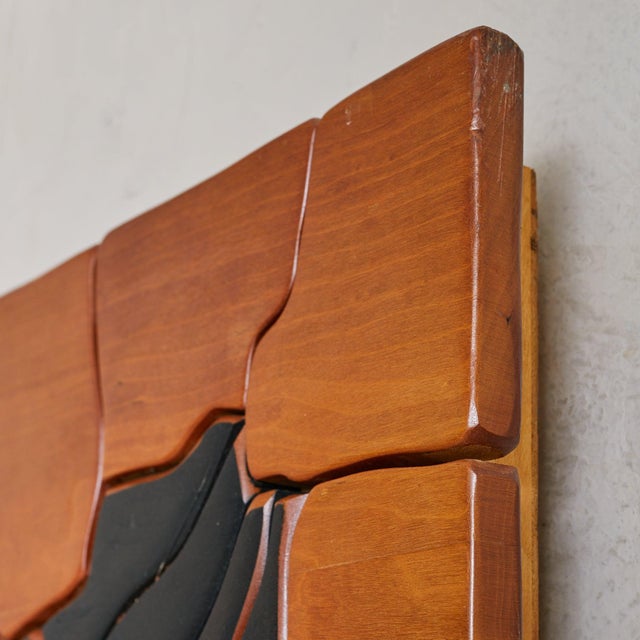 Monumental French Multi Wood Wall Sculpture by Lucien Bénière For Sale - Image 9 of 11