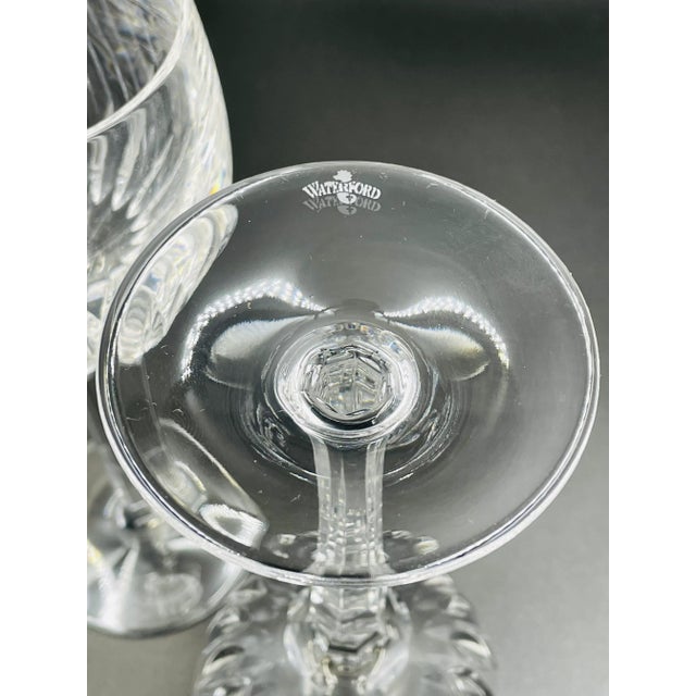 Waterford Waterford Crystal Set of Two Wynnewood White Wine Glasses For Sale - Image 4 of 9