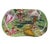 Bring a touch of lush, tropical elegance into your home with this striking vintage reverse-decoupage glass dish. Crafted...