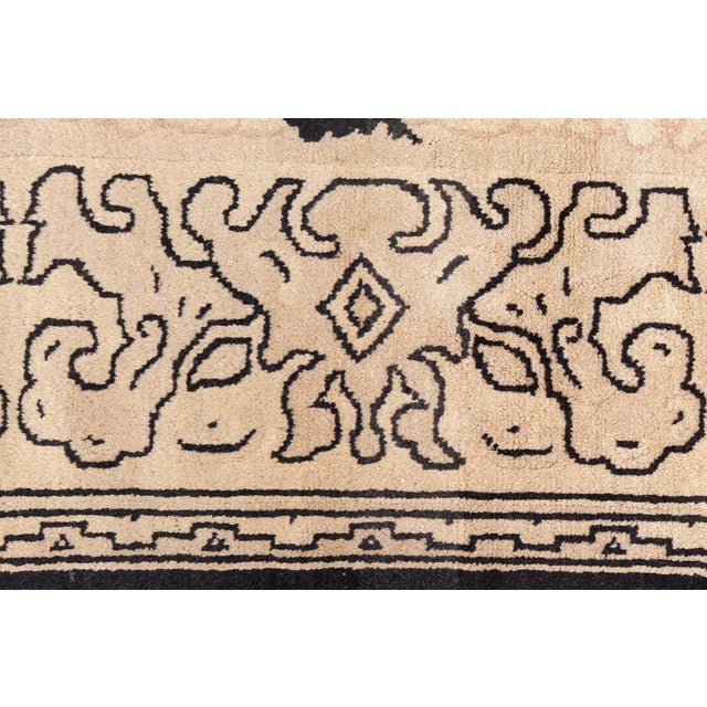 Beige 1930s Chinese Botanic Wool Rug Doris Leslie Blau For Sale - Image 8 of 9