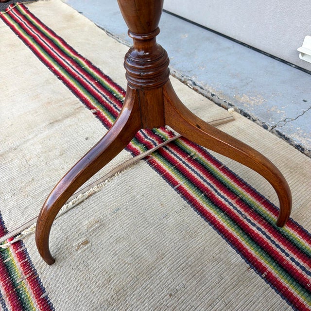 Antique Mahogany & Birch Federal Tilt-Top Spider-Leg Candlestand, New Hampshire or Maine, Circa 1790-1810 For Sale - Image 9 of 17