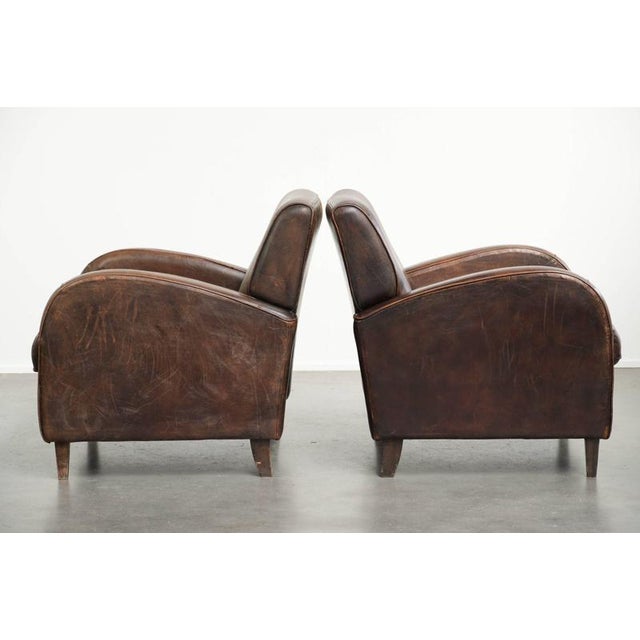 Vintage Sheepskin Armchairs, Set of 2 For Sale - Image 4 of 18