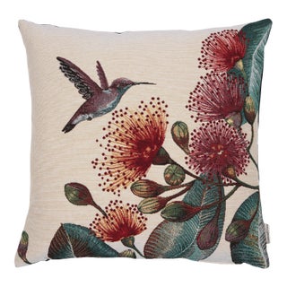 Hummingbird I Woven Cushion With Feather Filler - 42x42cm (17"x17") For Sale