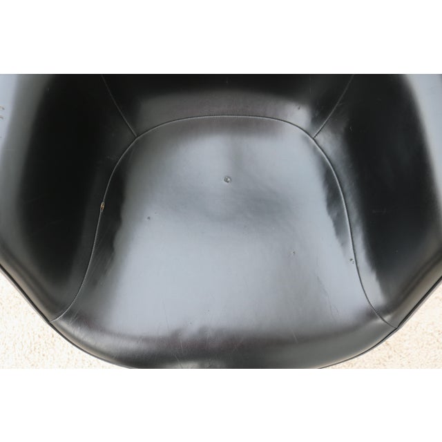 Vintage Mid-Century Modern Herman Miller Eames Molded Fiberglass Black Armchair For Sale - Image 10 of 12