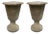 Pair of Brutalist Cast Stone Sculptural Urns on Footed Base For Sale