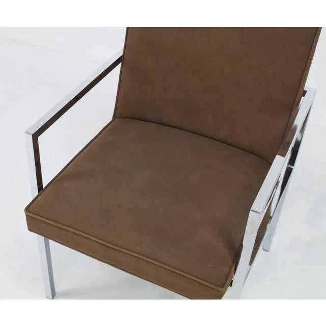 Chrome Mid-Century Modern Dining Chairs With Arm Milo Baughman - Set of 6 For Sale - Image 4 of 8