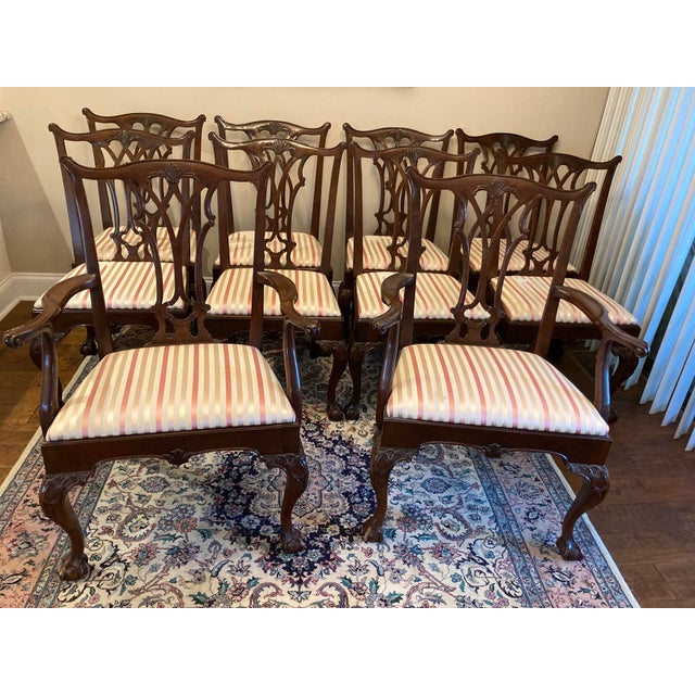 Karges Furniture Chippendale Style Heirloom Mahagony Dining Room Chairs