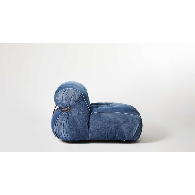 Soriana Denim Crafted Armchair by Afra and Tobia Scarpa for Cassina For Sale - Image 3 of 9