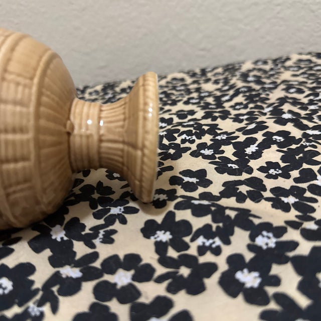 Mid-Century Italian Majolica Hand-Painted Ceramic Fruit Compote Centerpiece For Sale - Image 9 of 10