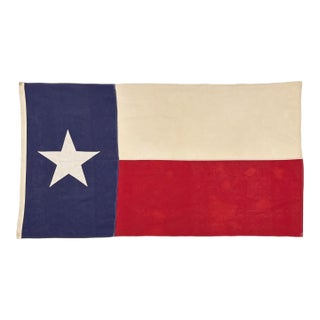 Vintage Cotton State Flag of Texas With Sewn Star For Sale