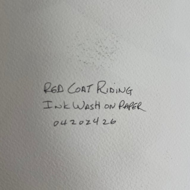 Red Coat Riding by Jo Baskerville For Sale In West Palm - Image 6 of 12