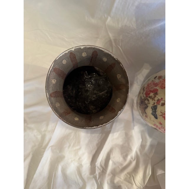 Tan Pair of 19th Century Decalcomanis Vases For Sale - Image 8 of 12