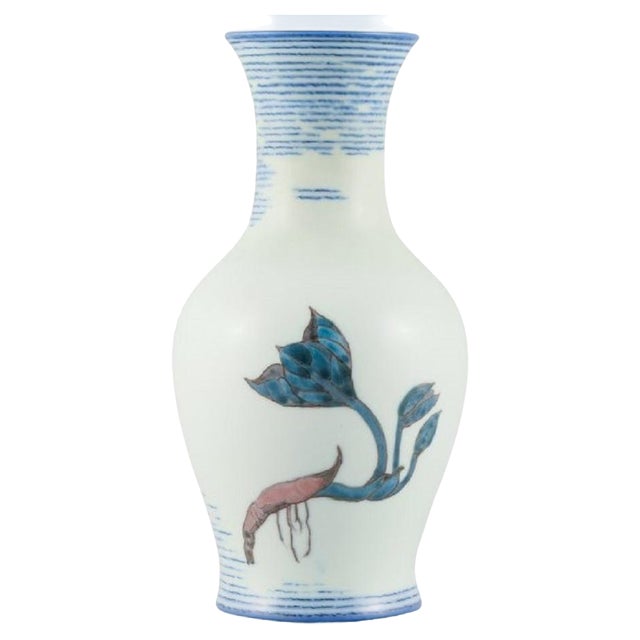 Art Deco Vase by Jo Hahn Locher for Bing & Grøndahl, 1930s For Sale