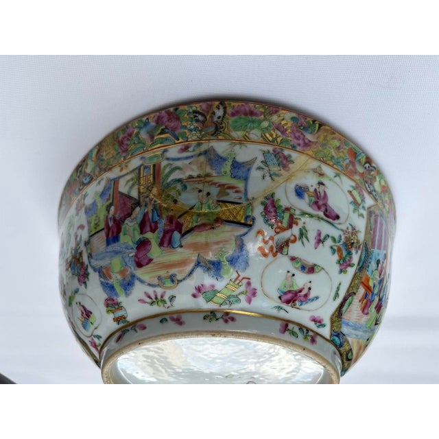 Antique Chinese Rose Medallion Bowl For Sale - Image 10 of 18