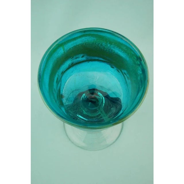 20th Century Modern Blown Glass Chalice Vase by Michael Harris for the Mdina Glass Factory, Malta, 1970s For Sale - Image 18 of 18