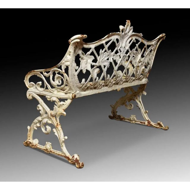 Metal Victorian Cast Iron Seat For Sale - Image 7 of 8