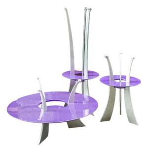 Three Orchid Coffee Tables by Massimo Morozzi for Archizoom, 1980s, Set of 3