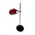Space Age Table Lamp with Red Shade, Black Base and Chromed Upright from Herda For Sale - Image 10 of 10