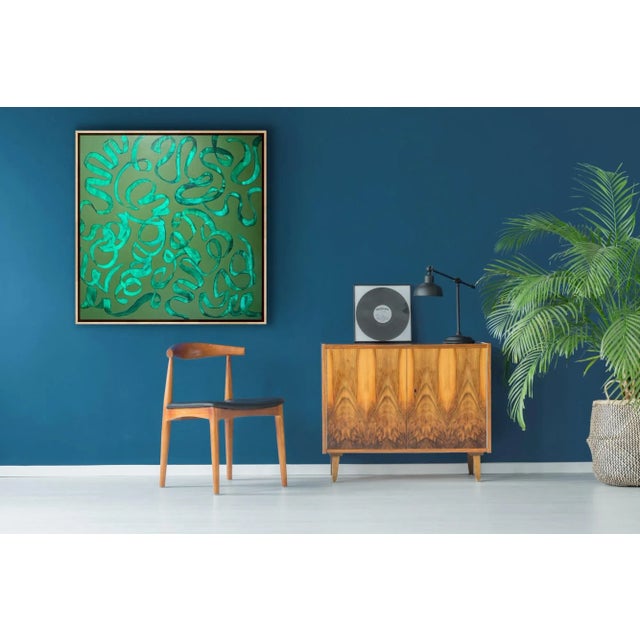 Original Abstract Painting Titled “Voir Vert” For Sale In Los Angeles - Image 6 of 10