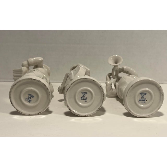 Set of 3 Vintage Dresden Porcelain Orchestra Musicians Figurines – 5.5” H For Sale In Los Angeles - Image 6 of 8