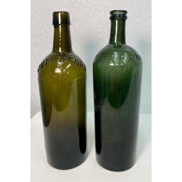 Set of 2 Vintage Glass Bottles From Rutherford & Kay Whiskey and Maidstone Distillery From England & Scotland. Maidstone...