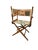 Walnut Directors Chair FoldingCongo Bongo Canvas Textile For Sale - Image 4 of 12