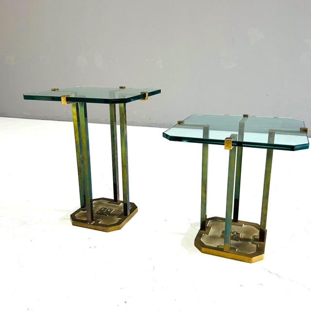 Metal Vintage Side Tables by Peter Ghyczy, 1980, Set of 2 For Sale - Image 7 of 11