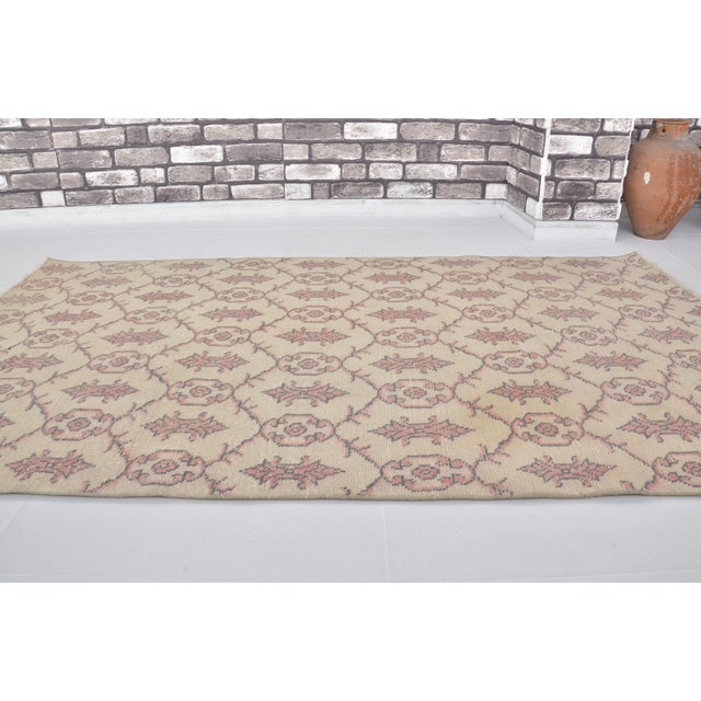 Turkish Home Living Oushak Vintage Carpet For Sale - Image 3 of 10
