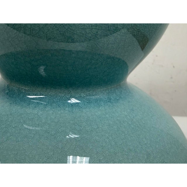 Ralph Lauren Celadon Crackle Double Gourd Ceramic Table Lamp For Sale - Image 9 of 12