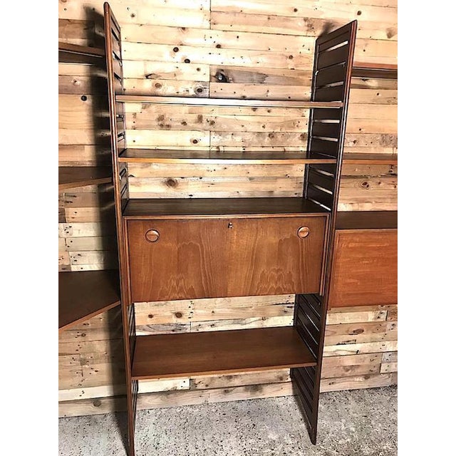 Wood Freestanding Teak Corner Wall Shelf For Sale - Image 7 of 13
