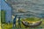 An original signed and numbered colour lithograph by Danish painter Else Jensen, presenting a coastal scene through a...
