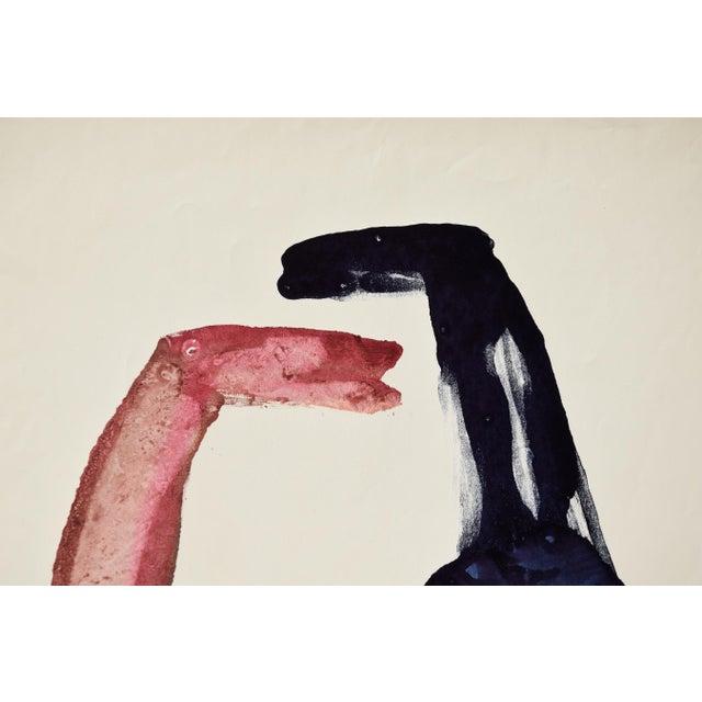 1960s Ernst Bräuer, Two Horses (Red-Blue), 1961, Monotype For Sale - Image 5 of 12