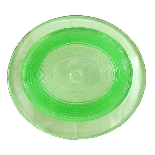 Vintage Green Glass Hat Match Striker / Pyrogene For Sale - Image 4 of 5