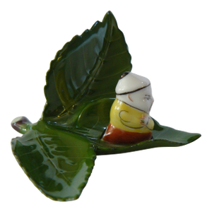 1980s Herend Miniature Man on Leaves
