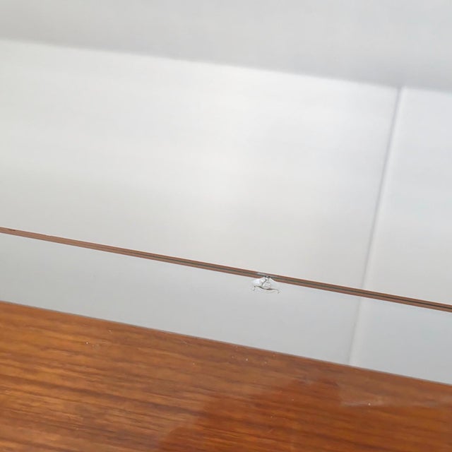 Vintage Coffee Table in Chrome-Plated Steel with Teak Veneer and Glass Top from Belgo Chrome, 1960s For Sale - Image 6 of 11