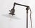Industrial Vintage Industrial Brass Opal Disk Shade Floor Lamp For Sale - Image 3 of 9