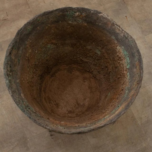 Contemporary Early 20th Century Stone Smelting Pot For Sale - Image 3 of 9