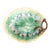 Antique English Majolica Green Leaf Handled Plate Platter For Sale