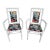 Pair of White Wooden Faux Bamboo Chairs For Sale