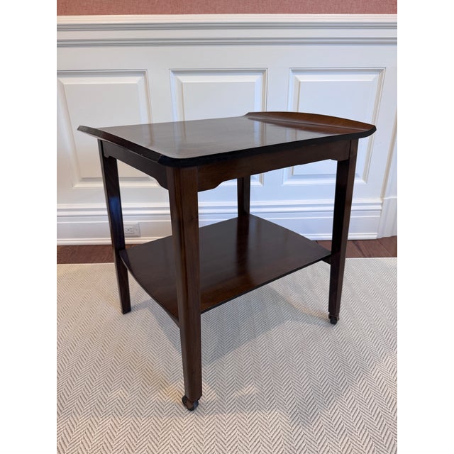 Mid 20th Century Two-Tier Walnut Side or Serving Table For Sale - Image 10 of 14