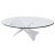 Lucite Bow Tie Butterfly Wing Shape Base Oval Glass Top Mid Century Coffee Table For Sale - Image 13 of 13
