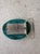 It’s very rare, unique, large piece of solid turquoise made into a sleek belt buckle.