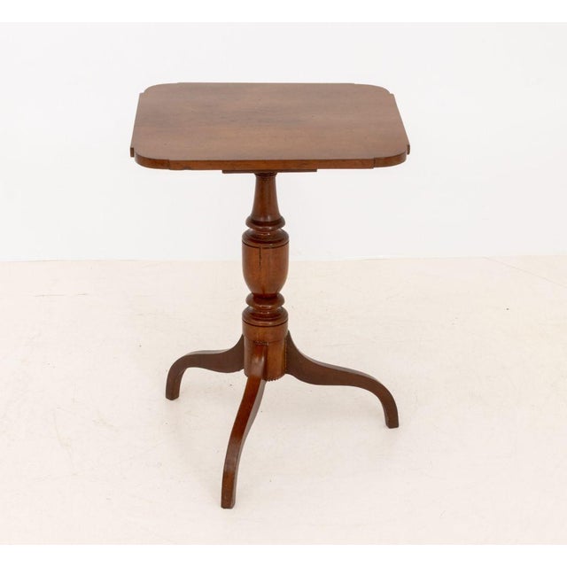 American Mahogany Tripod Side Table, on three spider legs. 26" H x 18" W x 19" D. Provenance: The Estate of Alton G....