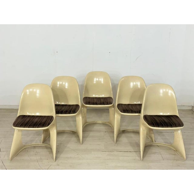 Vintage Space Age Casalino Dining Chairs from Casala, 1970s, Set of 5 For Sale - Image 4 of 10
